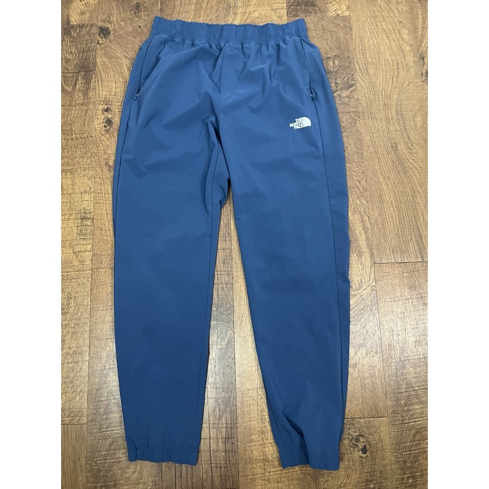 The North Face Men's Blue Woven Jogger Pants Athletic Zip Pocket